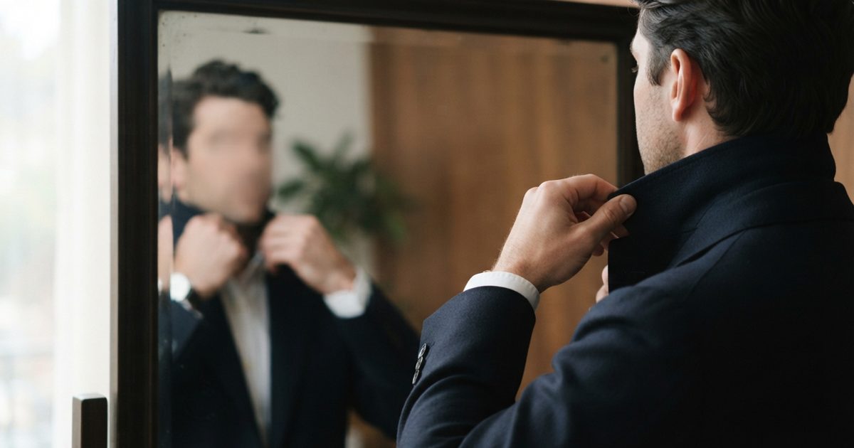 デート前に身だしなみを整える男性の手元